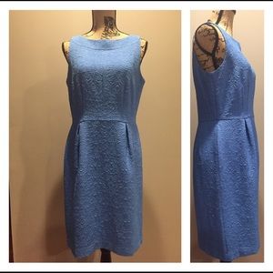 ANN TAYLOR SZ 10 blue dress sleeveless